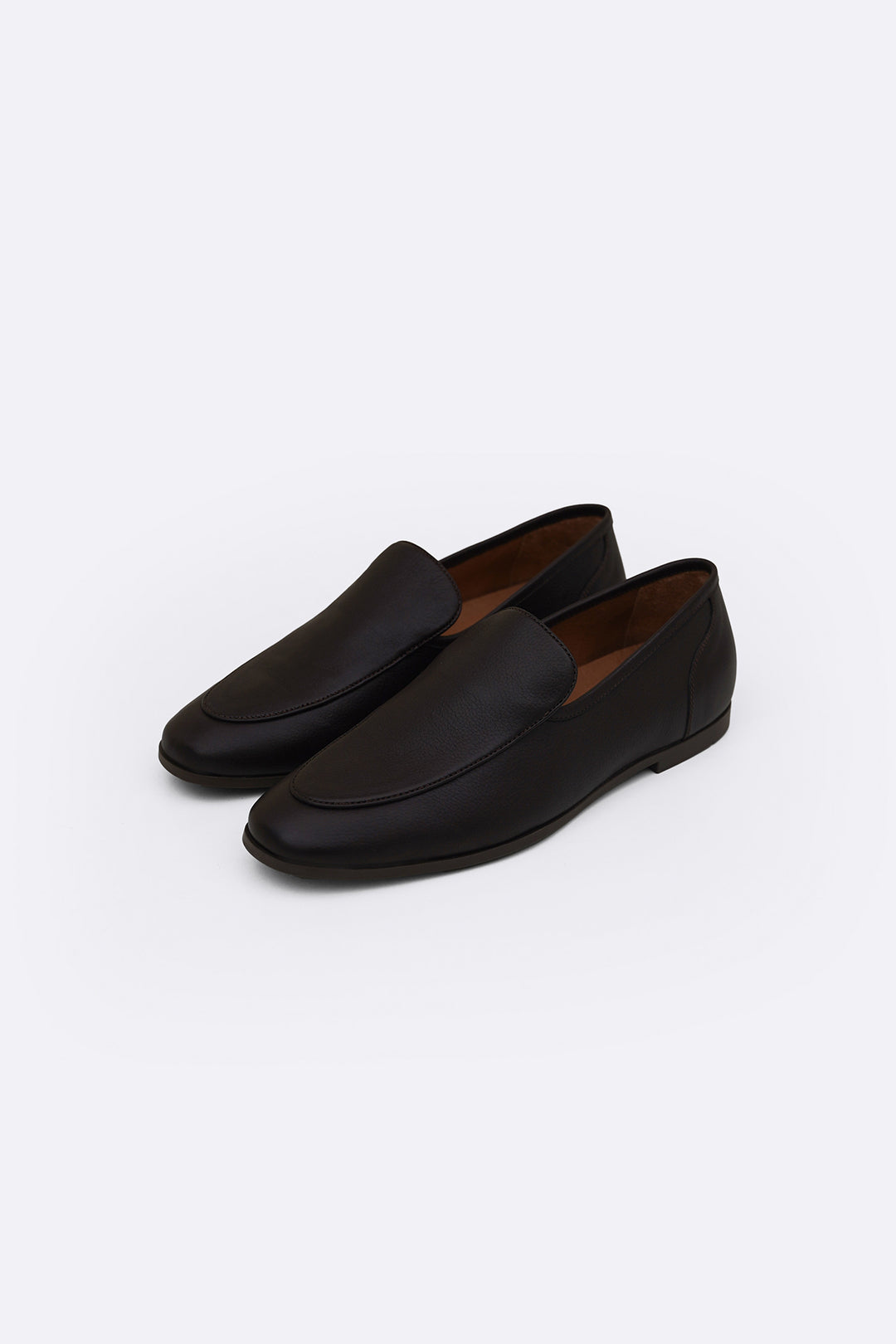 DARK BROWN SMART LEATHER LOAFERS
