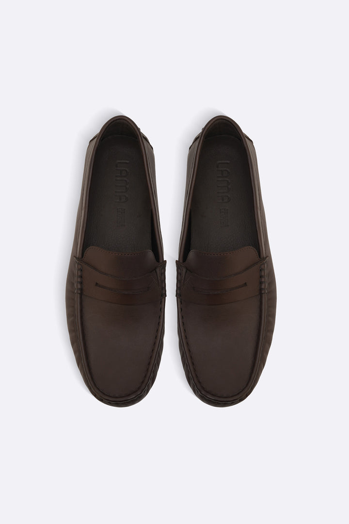 DARK BROWN NAPPA LEATHER DRIVING MOCCASINS