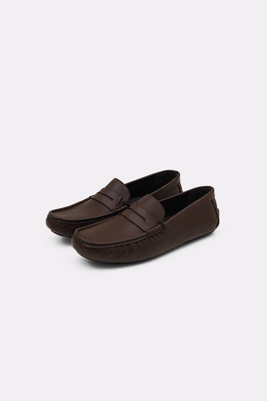 DARK BROWN NAPPA LEATHER DRIVING MOCCASINS