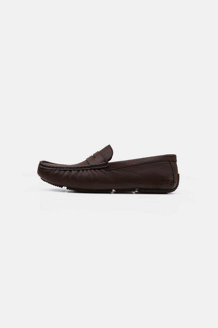 DARK BROWN NAPPA LEATHER DRIVING MOCCASINS