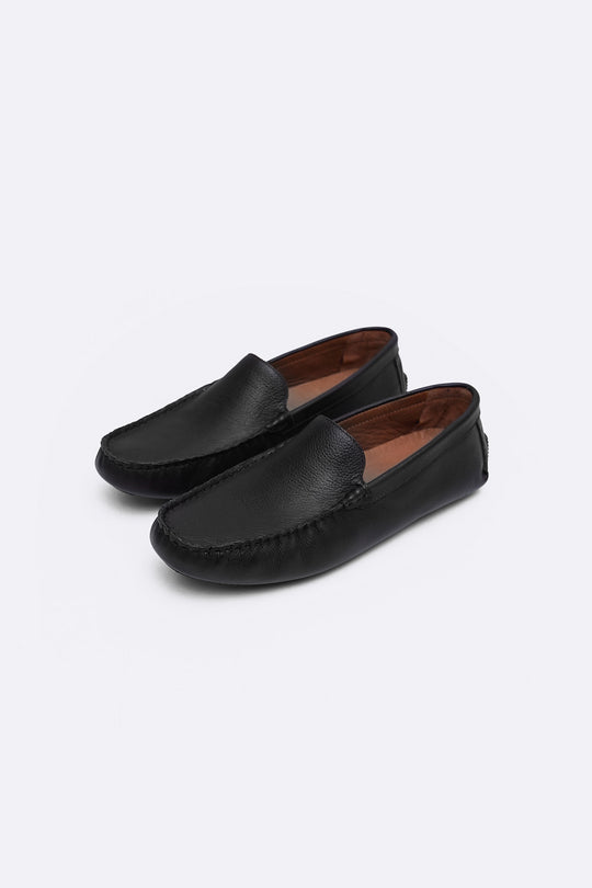 BLACK DRIVING MOCASSINS
