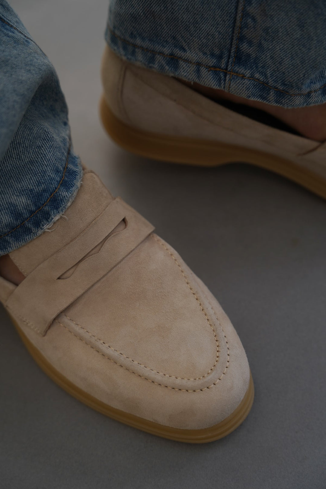 GOAT SUEDE PENNY LOAFERS