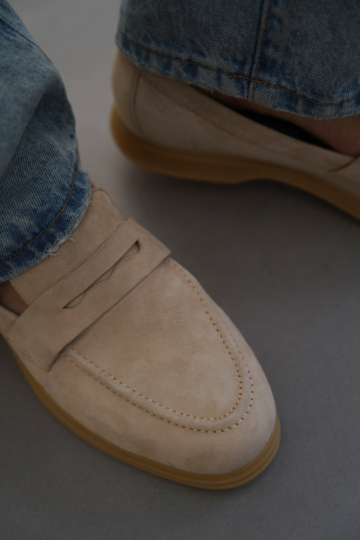 GOAT SUEDE PENNY LOAFERS