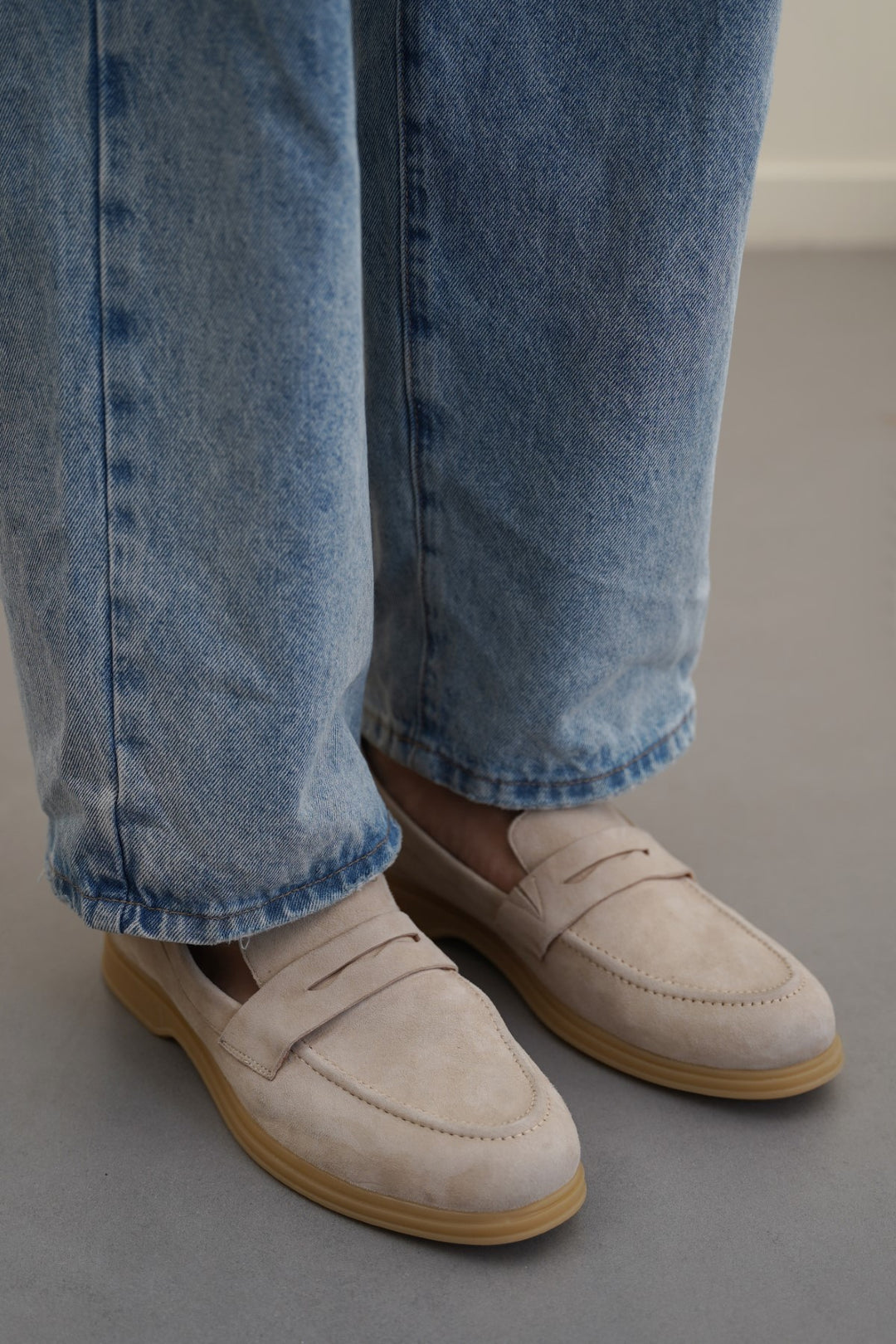 GOAT SUEDE PENNY LOAFERS