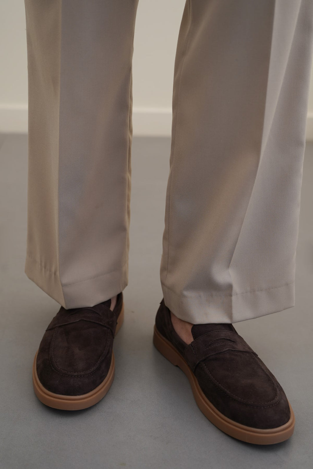 SUEDE PENNY LOAFERS