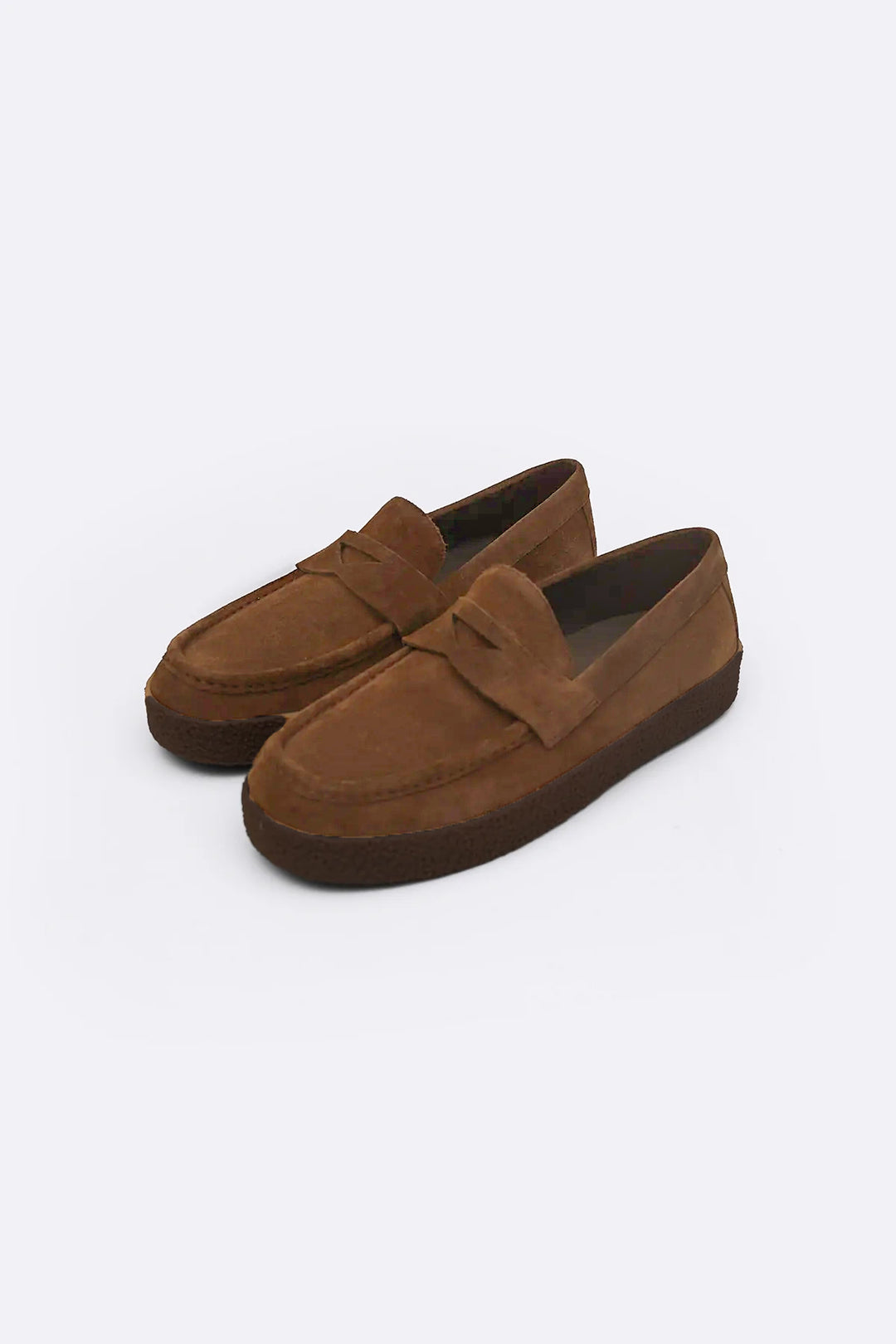 SUEDE PENNY FLATS