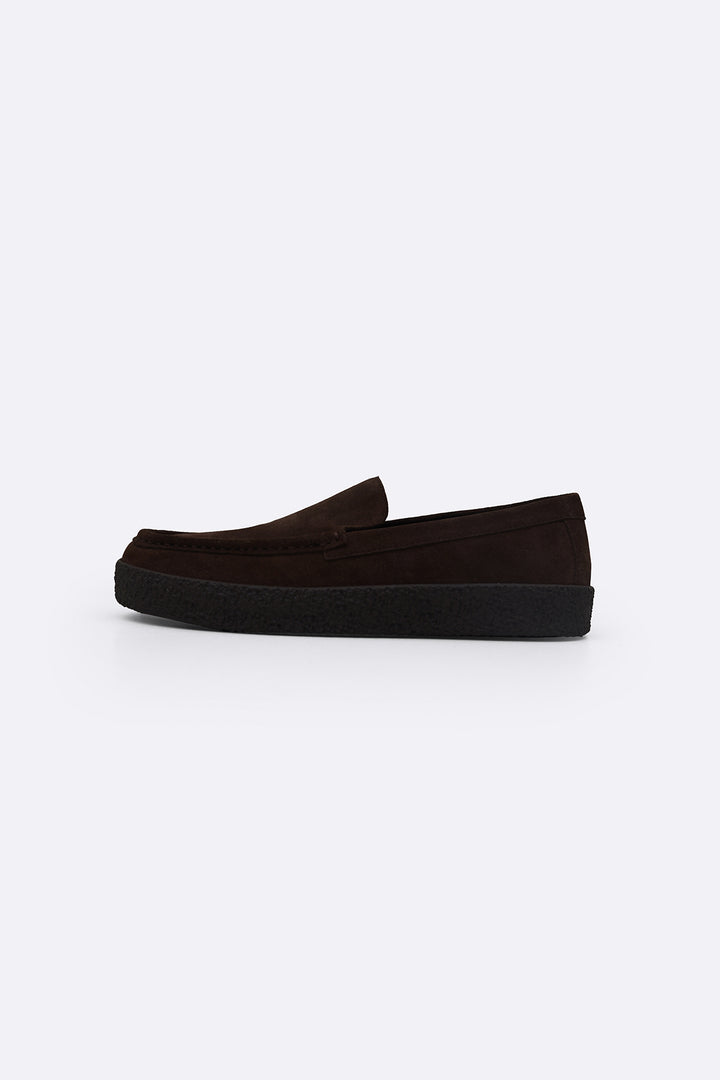 DARK BROWN SUEDE LOAFERS