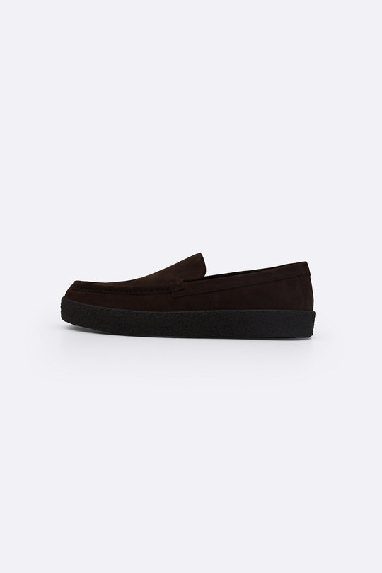 DARK BROWN SUEDE LOAFERS