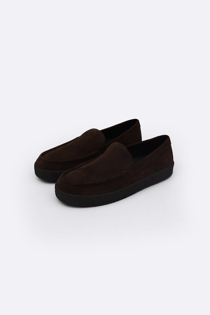 DARK BROWN SUEDE LOAFERS