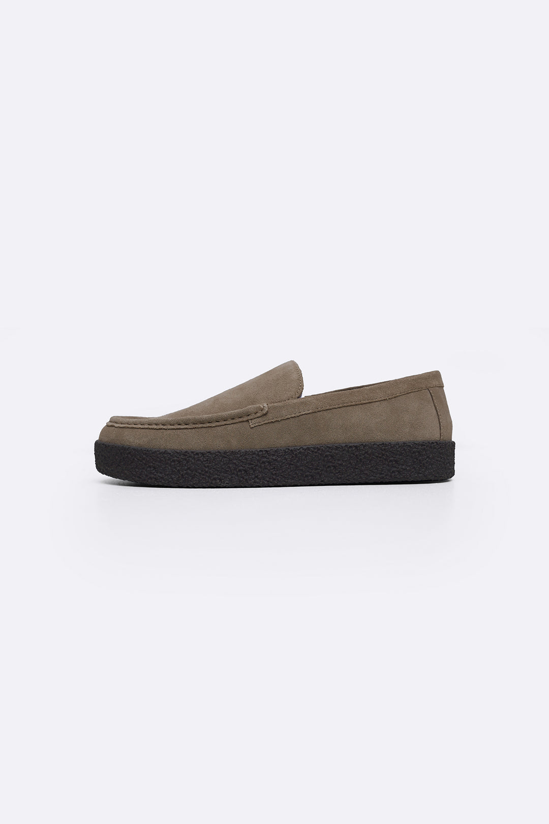 SAND SUEDE LEATHER SLIP-ON LOAFER