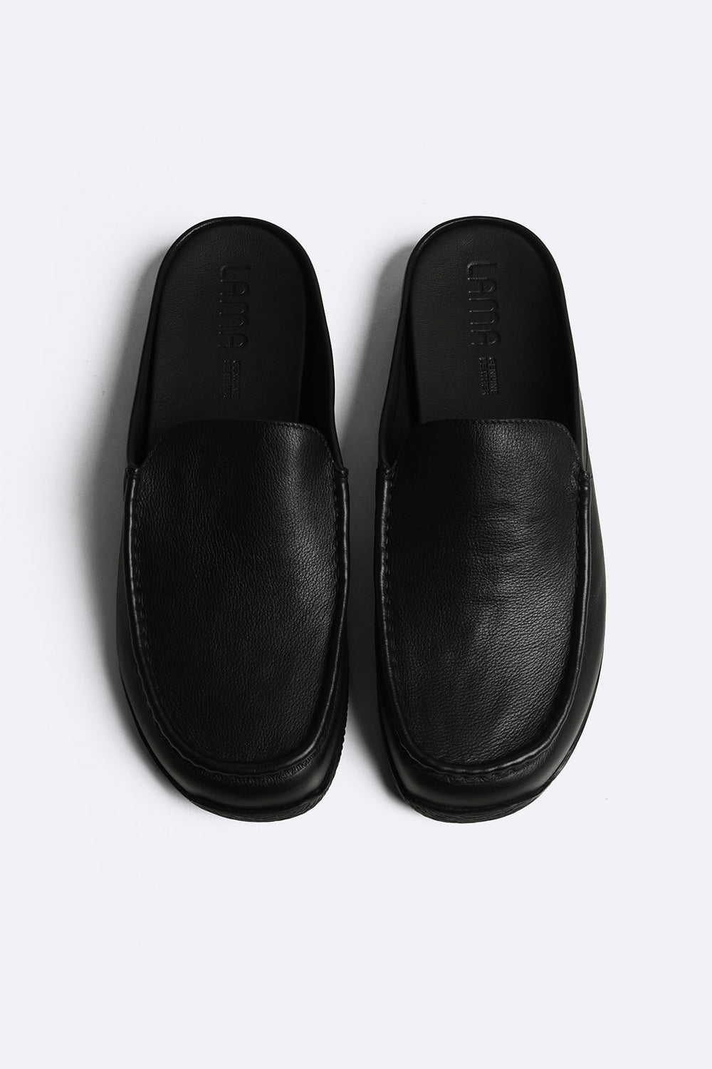 BLACK COMFORT LEATHER CLOGS