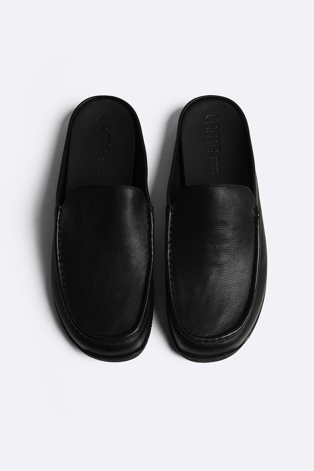 BLACK COMFORT LEATHER CLOGS