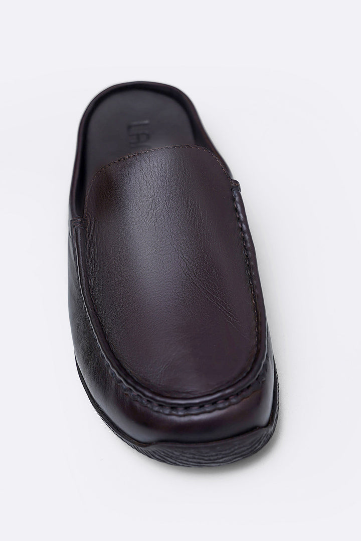 DARK BROWN COMFORT LEATHER CLOGS