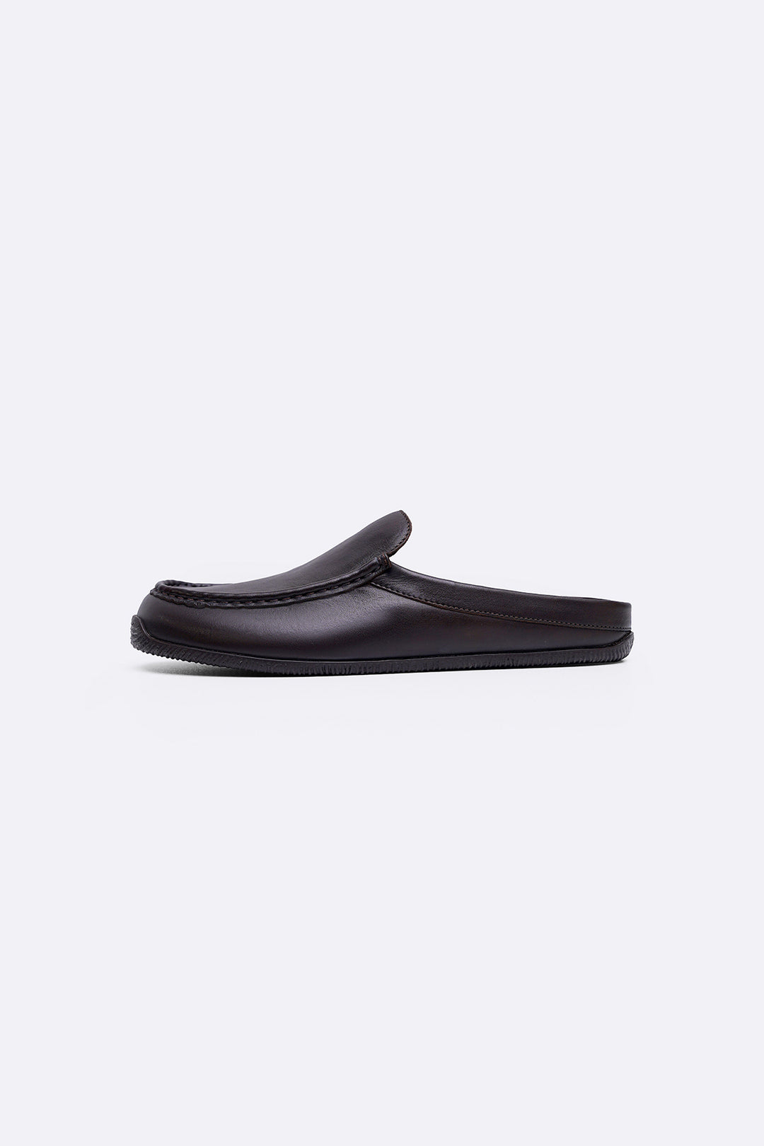 DARK BROWN COMFORT LEATHER CLOGS
