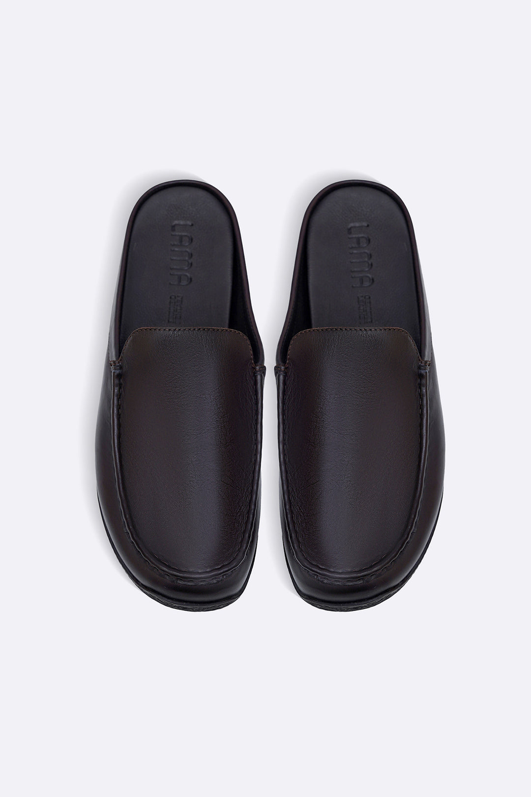 DARK BROWN COMFORT LEATHER CLOGS