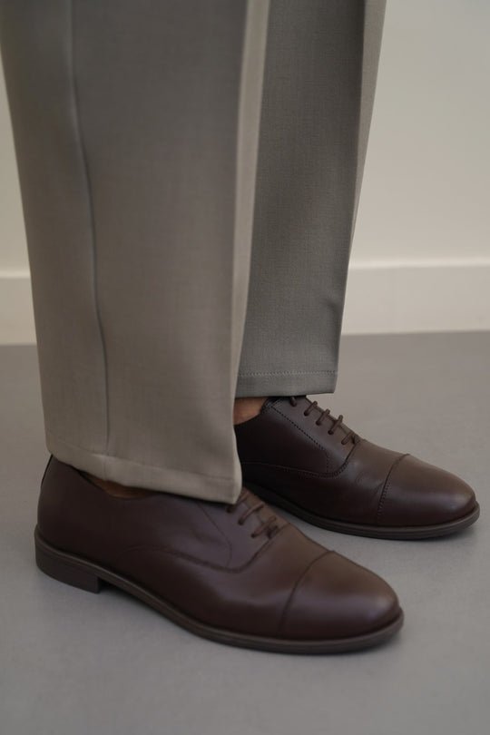 BROWN SMART LEATHER DRESS OXFORD