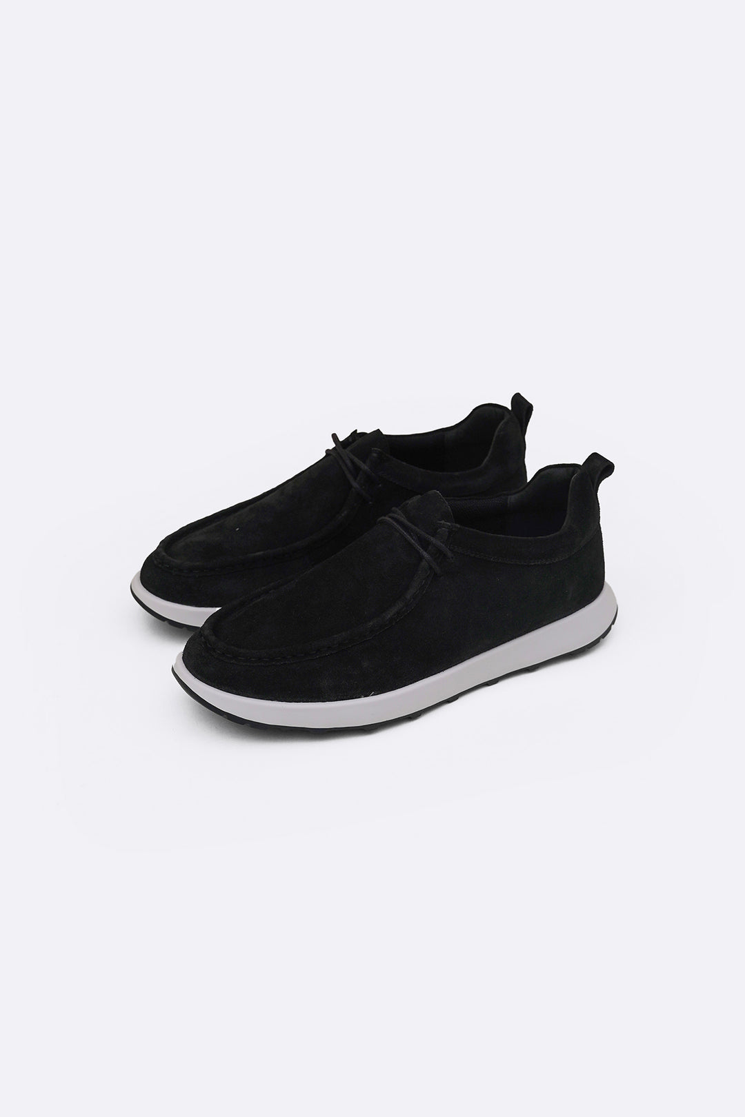 BLACK MOC TOE SUEDE WALKERS