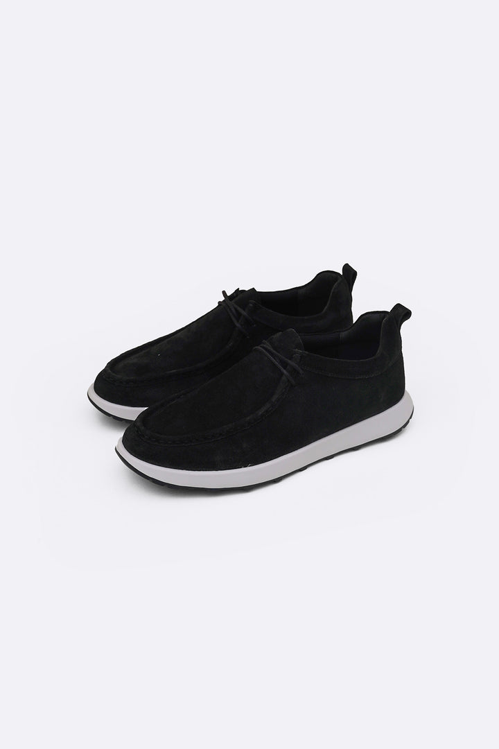 BLACK MOC TOE SUEDE WALKERS