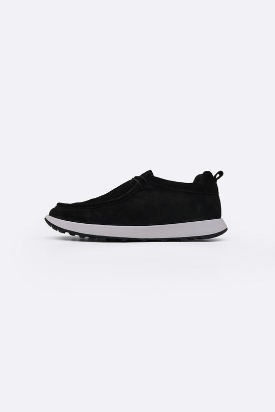 BLACK MOC TOE SUEDE WALKERS