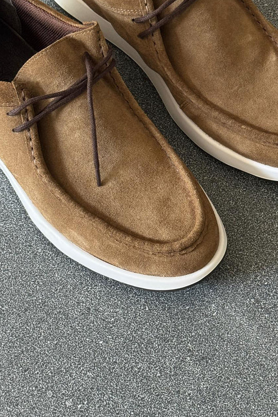 BROWN MOC TOE SUEDE WALKERS