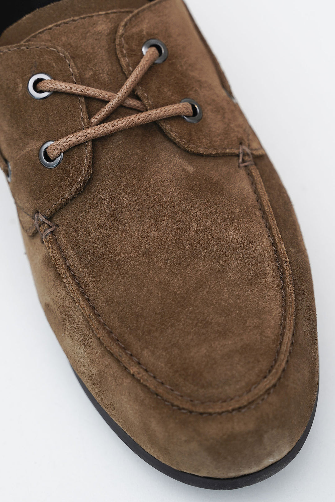 BROWN SUEDE BOAT SHOES