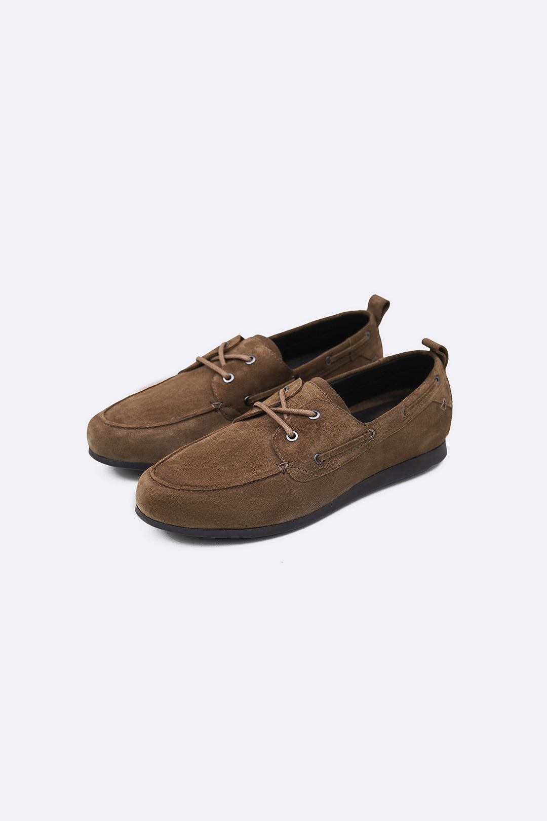 BROWN SUEDE BOAT SHOES