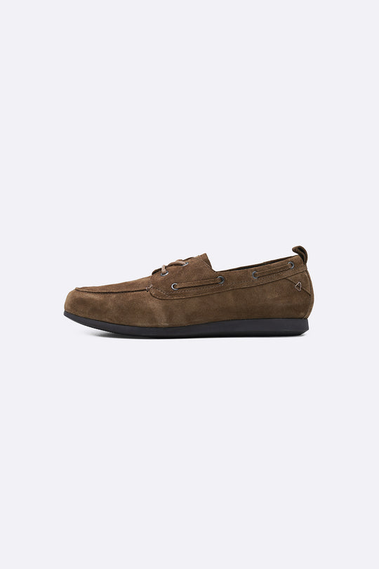 BROWN SUEDE BOAT SHOES