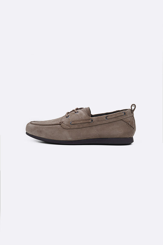TAUPE SUEDE BOAT SHOES