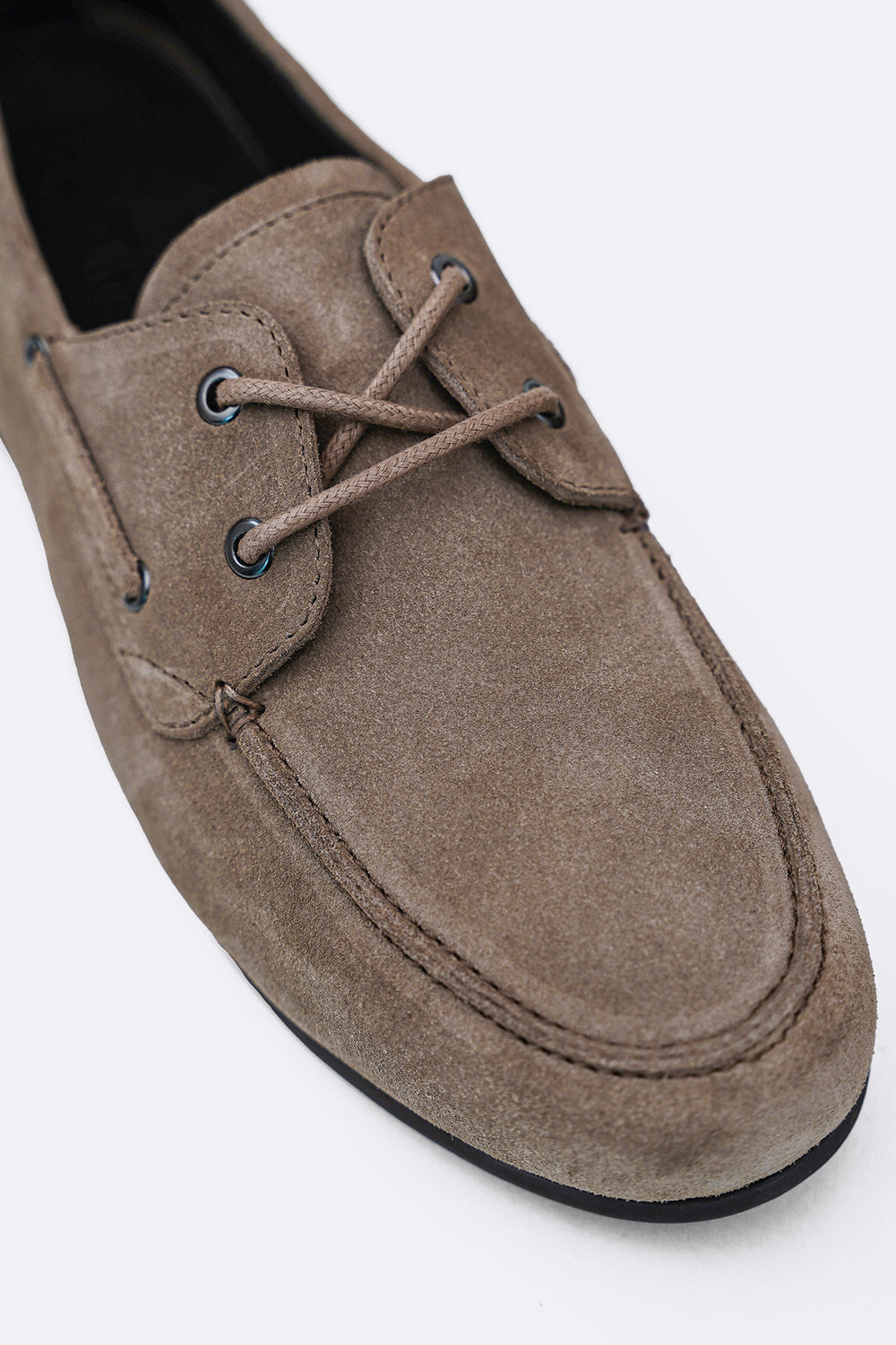 TAUPE SUEDE BOAT SHOES