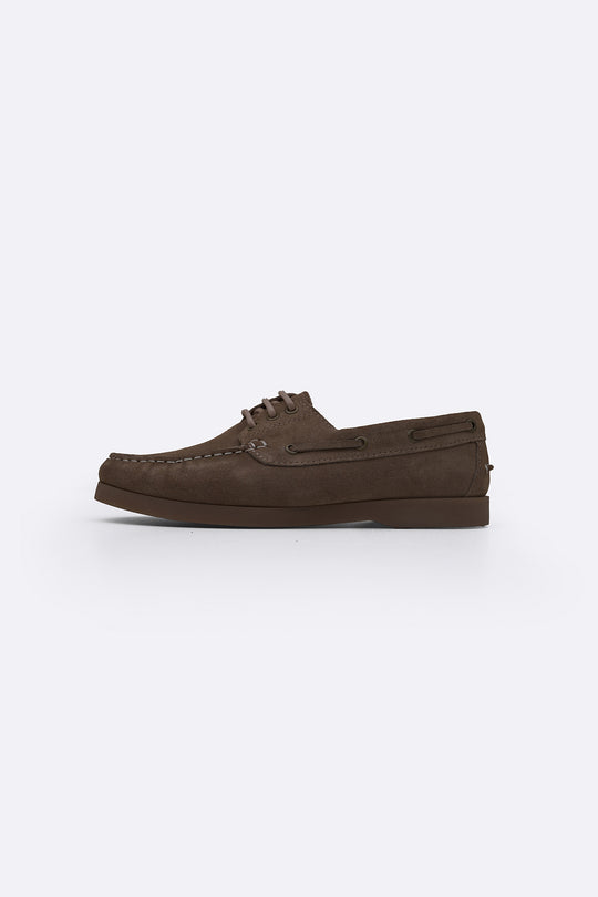 BEIGE SOFT SUEDE BOAT SHOES