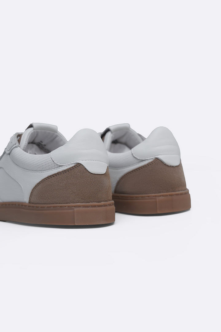 TAUPE CITY LEATHER SNEAKERS