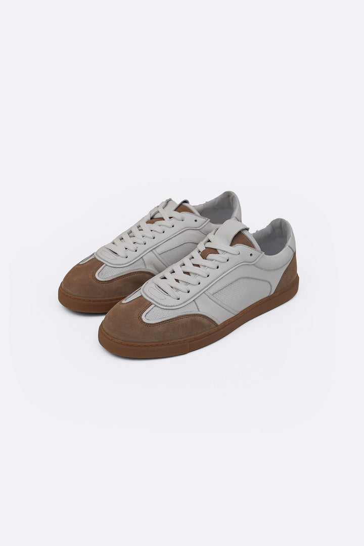 TAUPE CITY LEATHER SNEAKERS