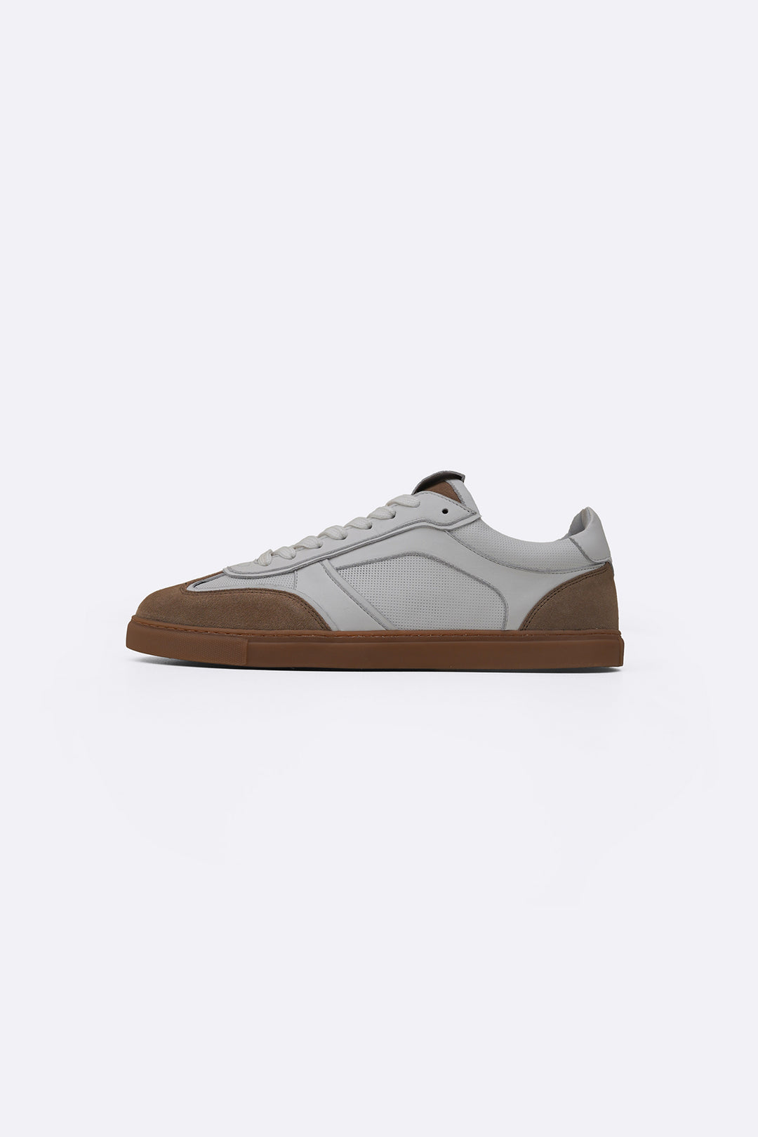 TAUPE CITY LEATHER SNEAKERS