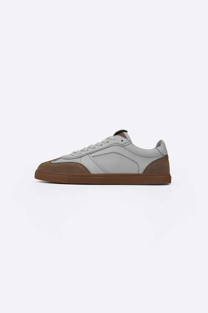 TAUPE CITY LEATHER SNEAKERS