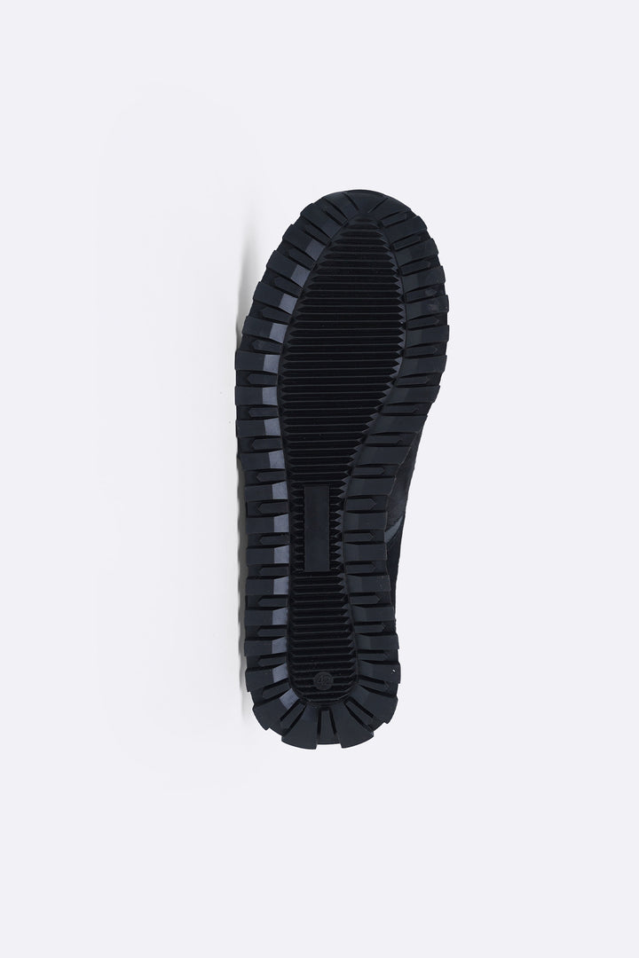 BLACK LEATHER COMBO LIFESTYLE SNEAKERS