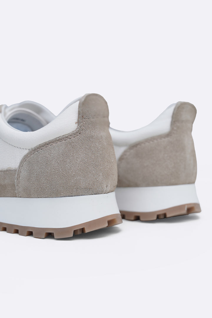 WHITE LEATHER COMBO LIFESTYLE SNEAKERS