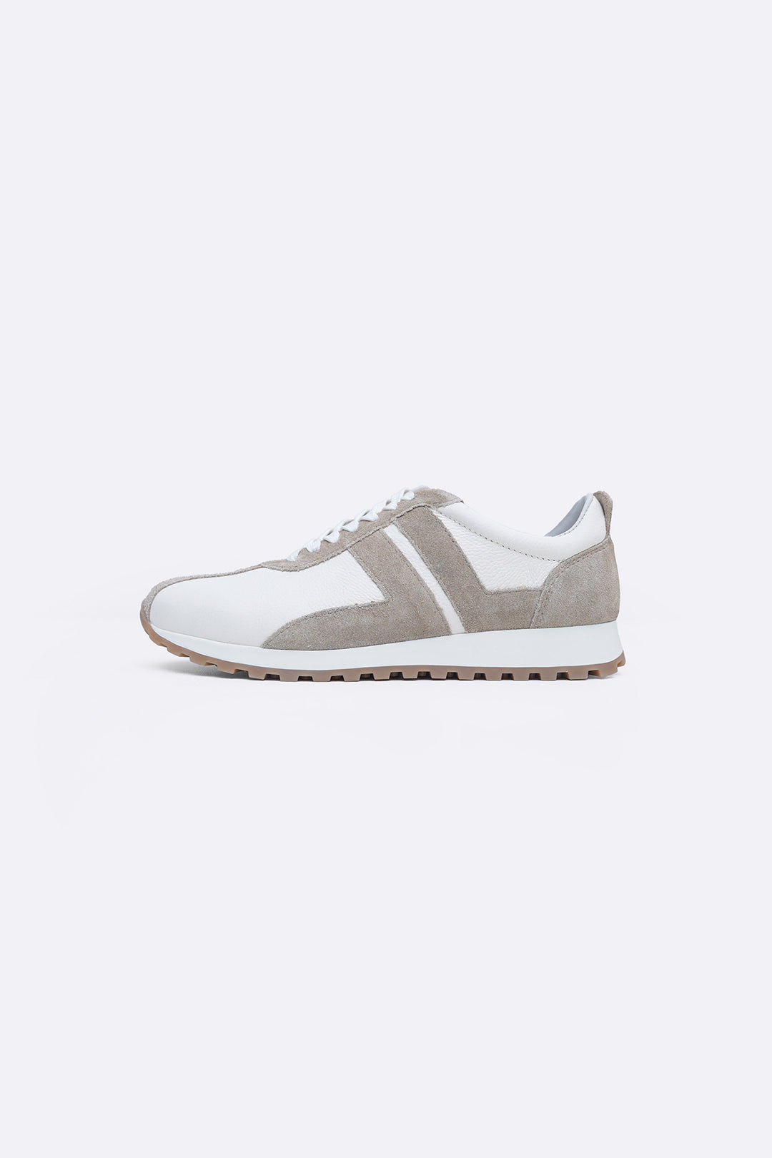 WHITE LEATHER COMBO LIFESTYLE SNEAKERS