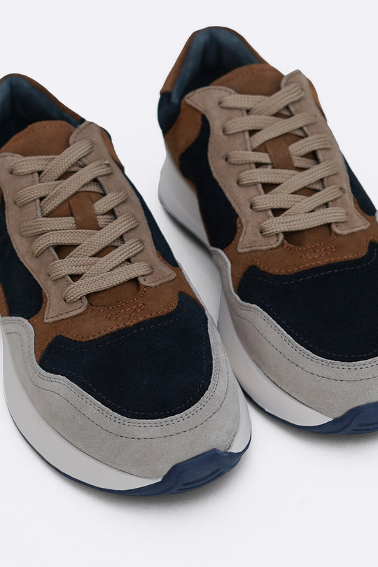 MULTI MULTI PANEL SUEDE SNEAKERS