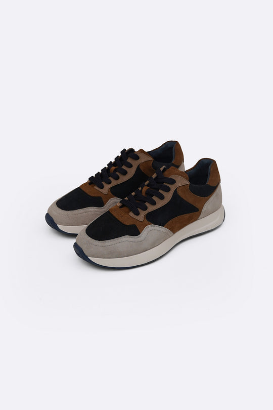 MULTI PANEL SUEDE SNEAKERS