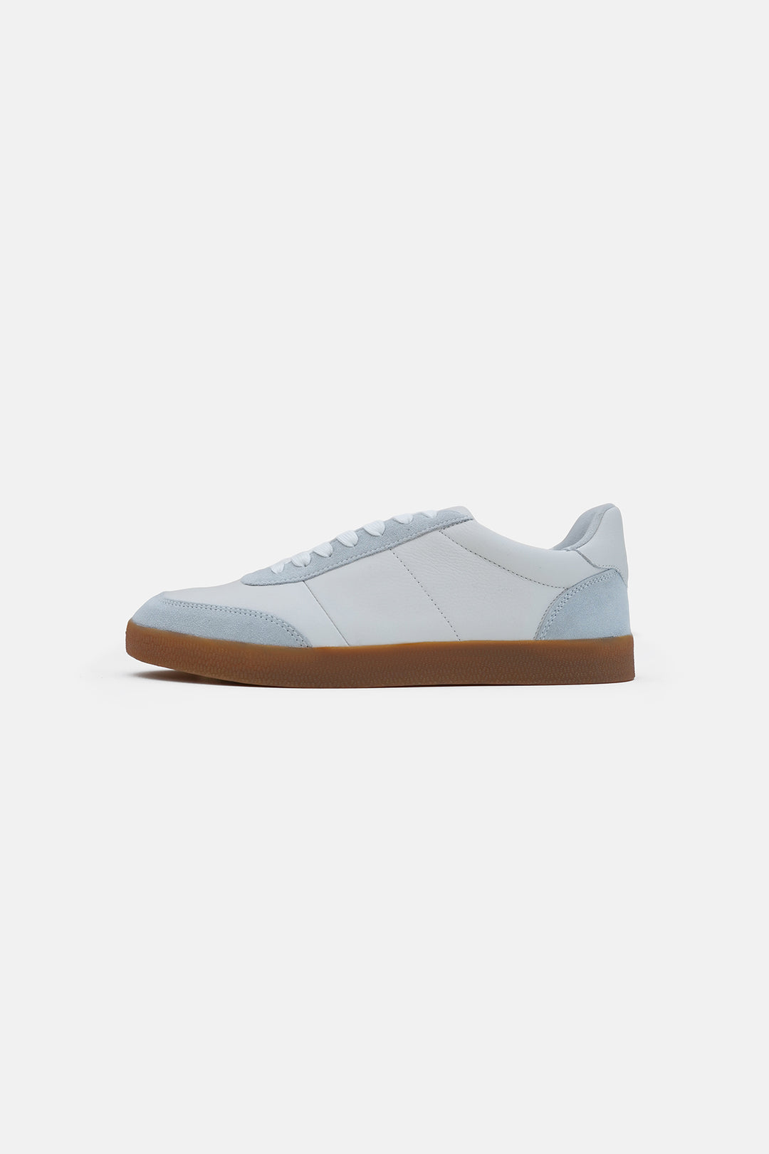 WHITE RETRO LEATHER TRAINERS