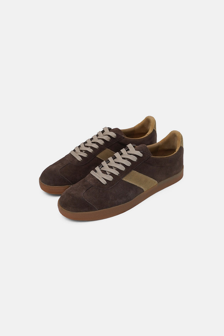 DARK BROWN SUEDE RETRO SNEAKERS