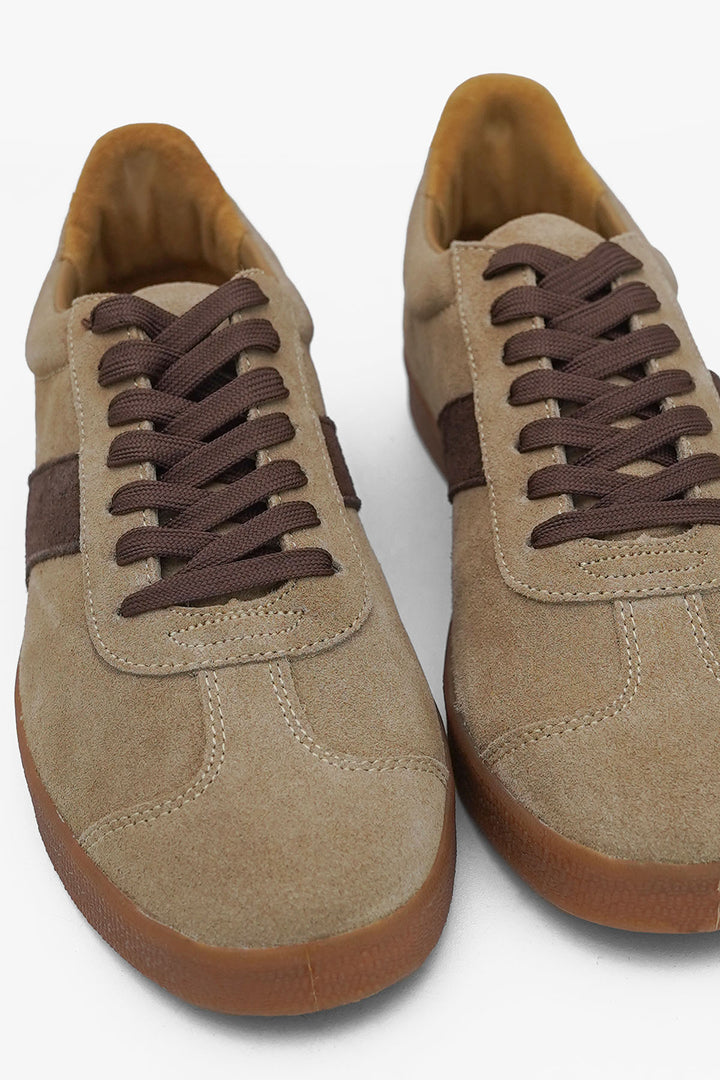 TAUPE SUEDE RETRO SNEAKERS
