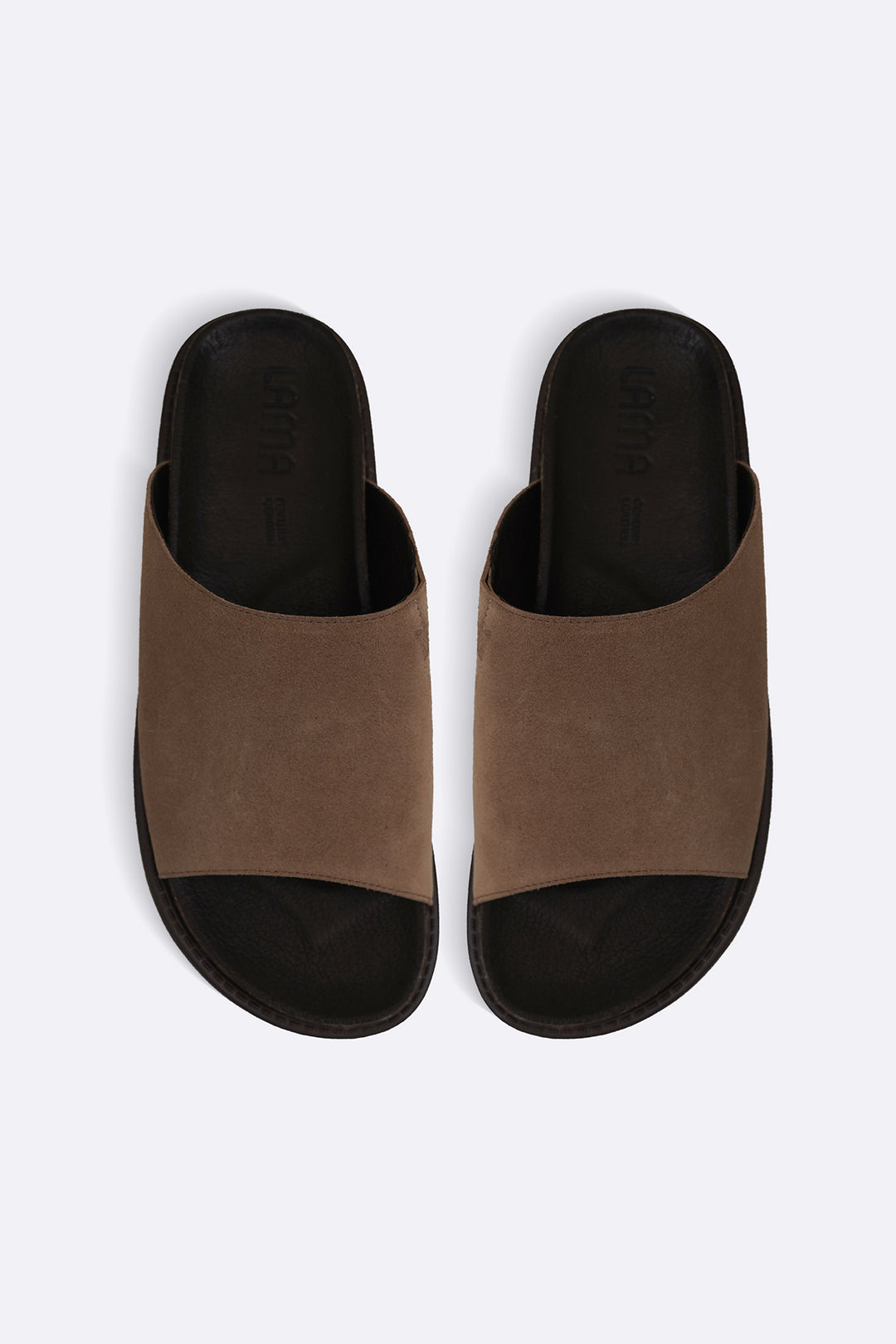 TAUPE EVERYDAY LEATHER SLIDES