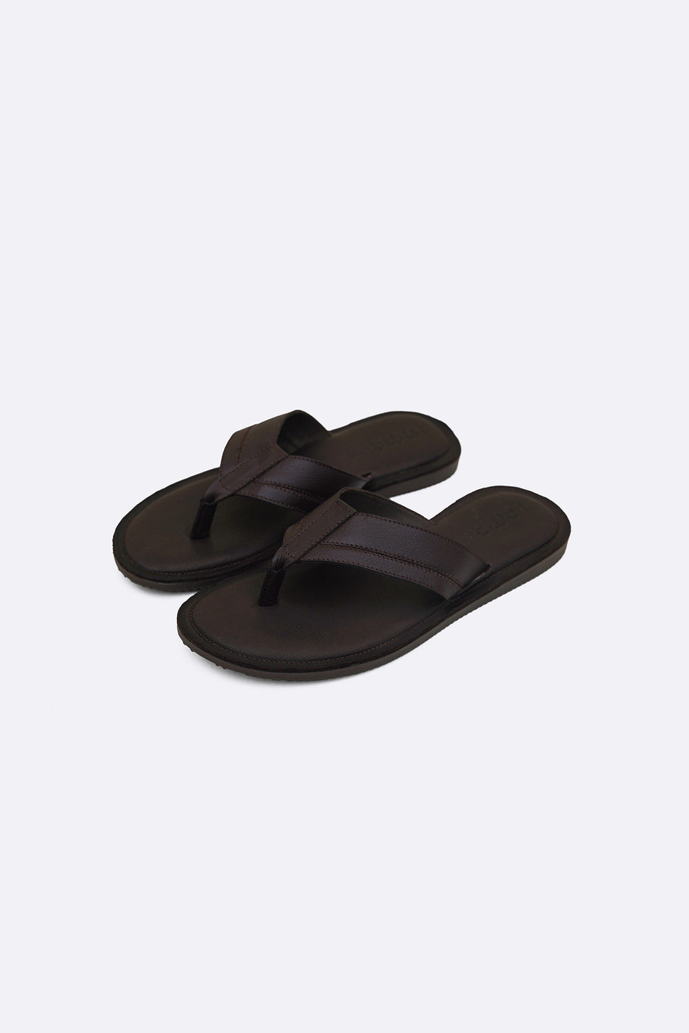 DARK BROWN LEATHER FLIP FLOPS
