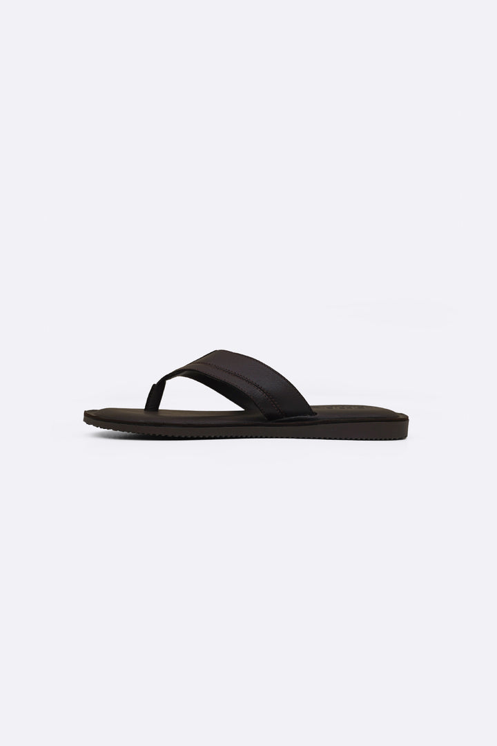 DARK BROWN LEATHER FLIP FLOPS