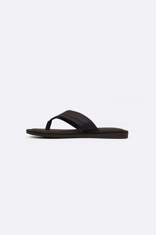 DARK BROWN LEATHER FLIP FLOPS