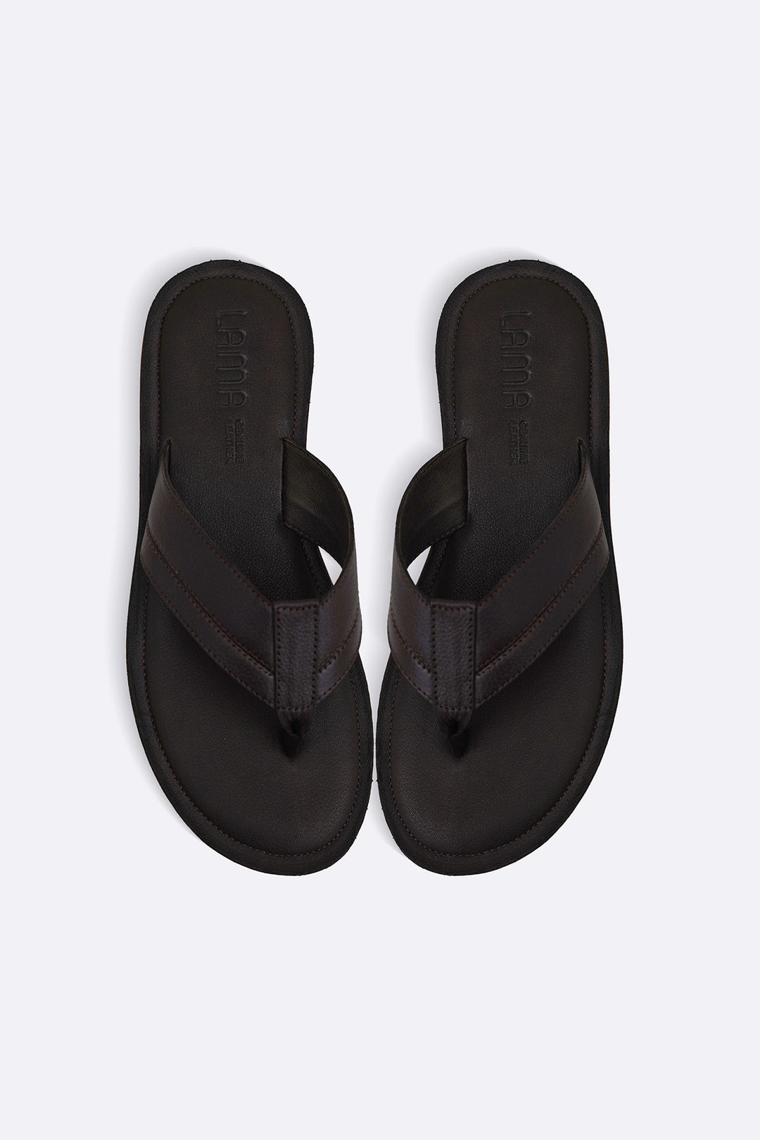 DARK BROWN LEATHER FLIP FLOPS