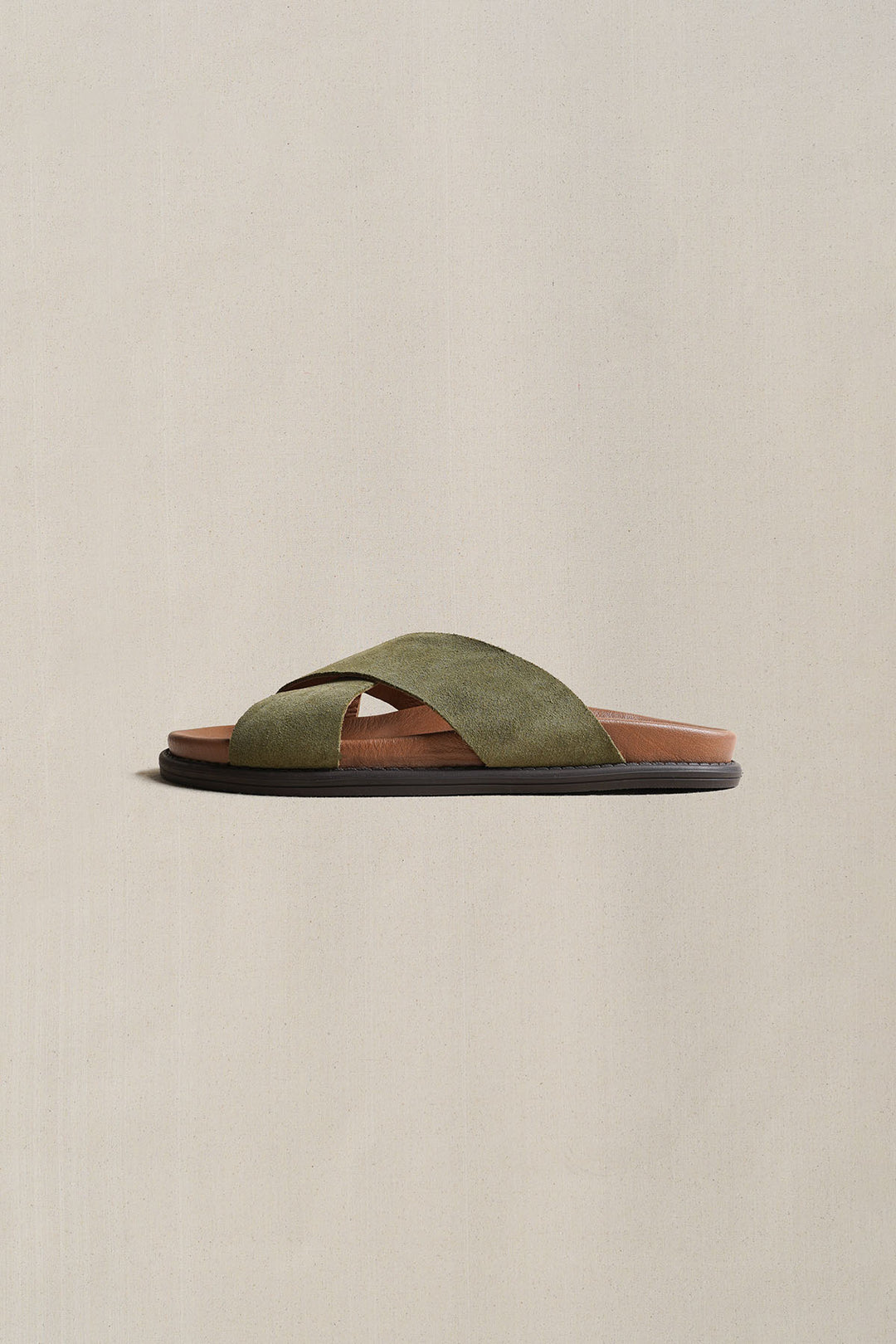 SAGE NOMAD LEATHER SLIDES