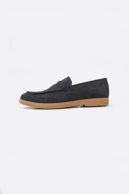 NAVY SUEDE LEATHER LOAFERS