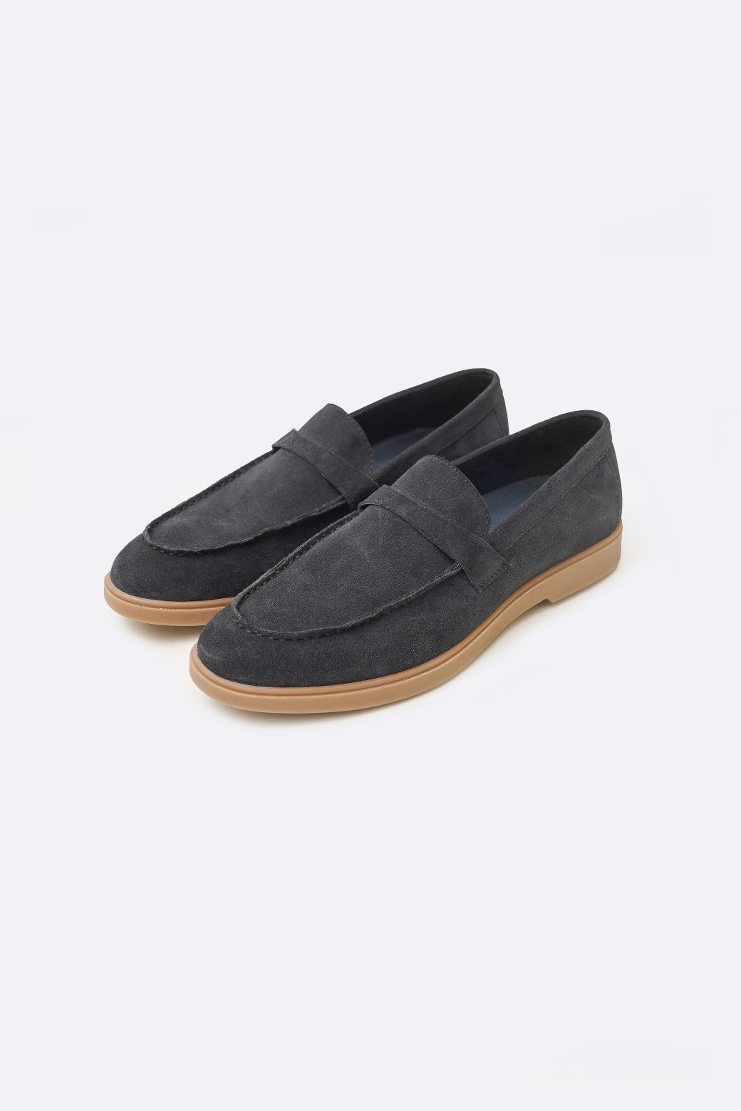 NAVY SUEDE LEATHER LOAFERS